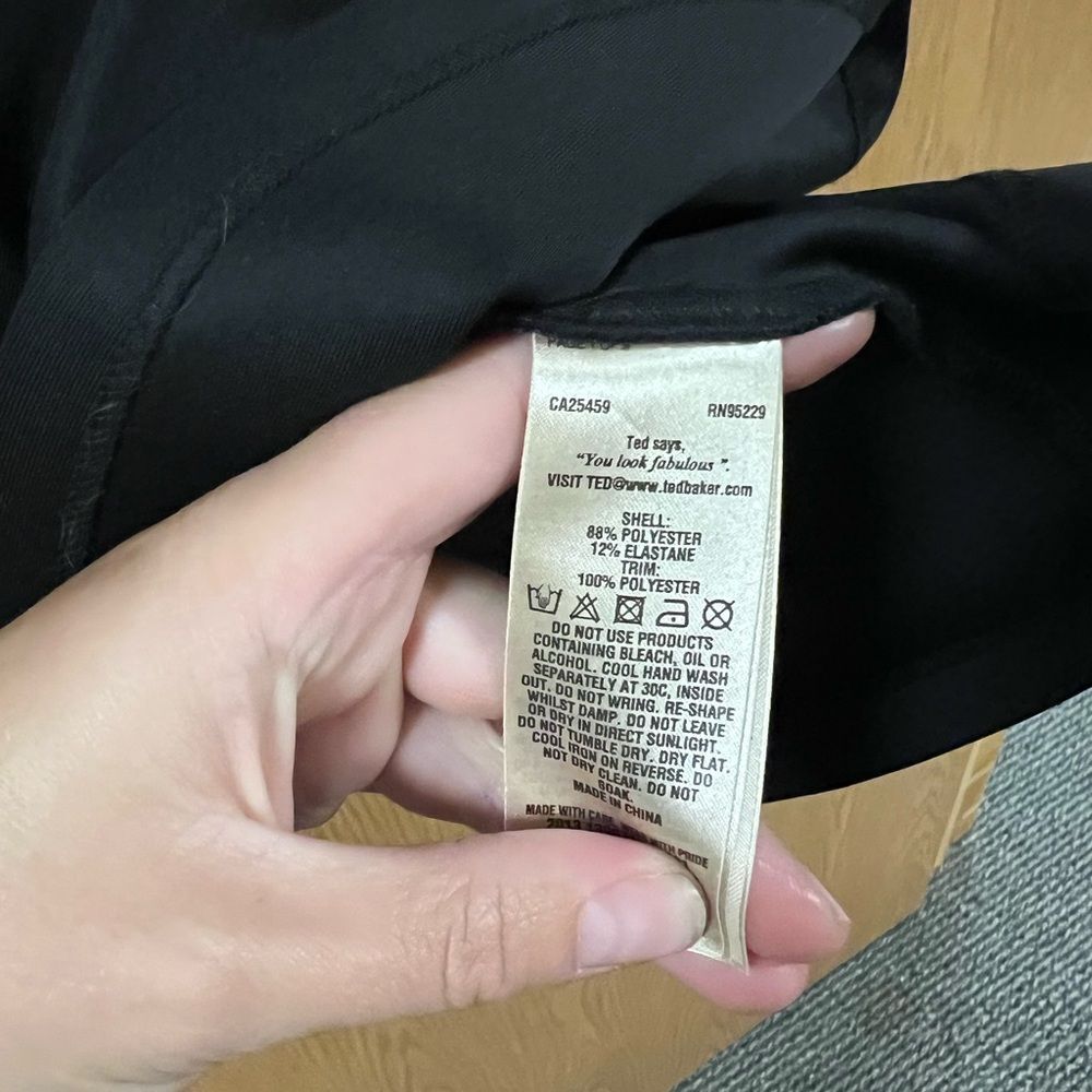 TED BAKER BLACK SKATER DRESS - Picture 4 of 5